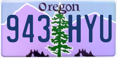 OR license plate 943HYU