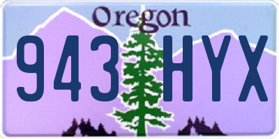 OR license plate 943HYX