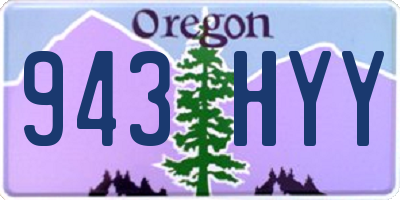 OR license plate 943HYY