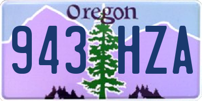 OR license plate 943HZA