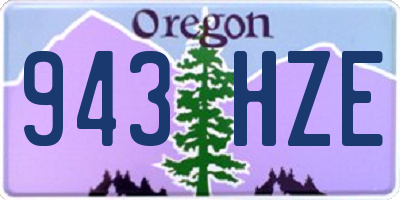 OR license plate 943HZE