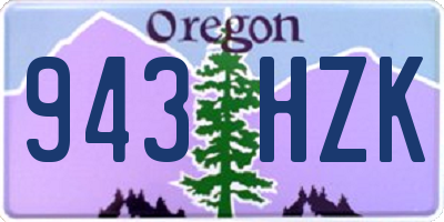 OR license plate 943HZK