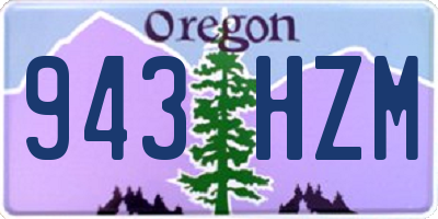 OR license plate 943HZM
