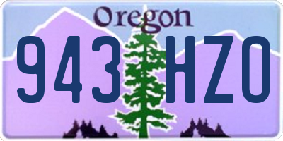 OR license plate 943HZO