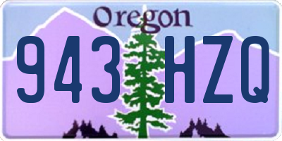 OR license plate 943HZQ
