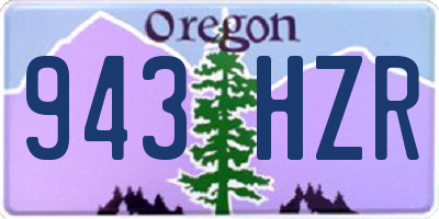 OR license plate 943HZR