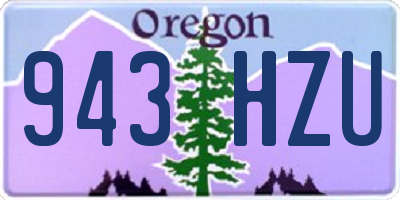 OR license plate 943HZU
