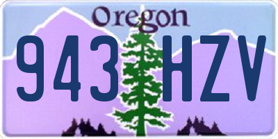 OR license plate 943HZV
