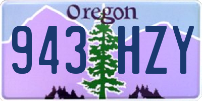 OR license plate 943HZY