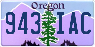 OR license plate 943IAC