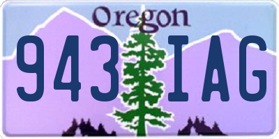 OR license plate 943IAG