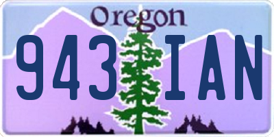 OR license plate 943IAN