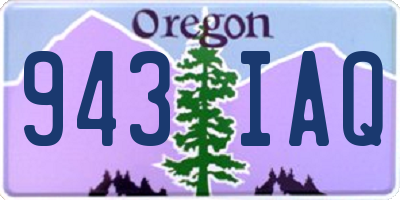 OR license plate 943IAQ