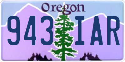 OR license plate 943IAR