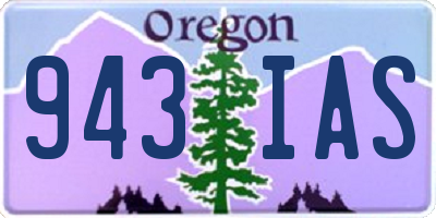 OR license plate 943IAS