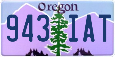 OR license plate 943IAT