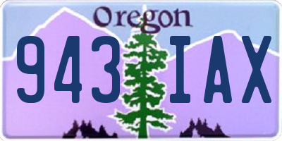 OR license plate 943IAX