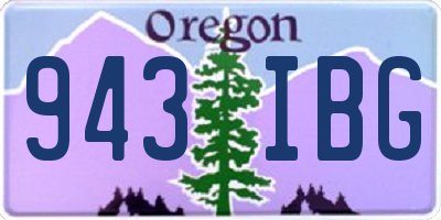 OR license plate 943IBG