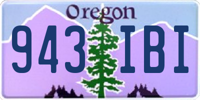 OR license plate 943IBI