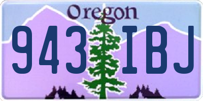 OR license plate 943IBJ