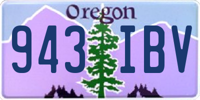 OR license plate 943IBV