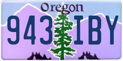 OR license plate 943IBY