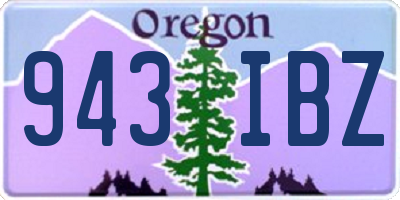 OR license plate 943IBZ