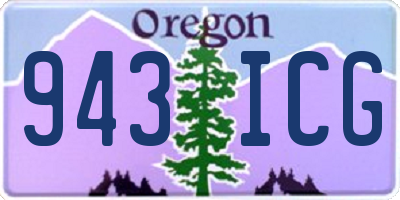 OR license plate 943ICG