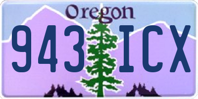 OR license plate 943ICX