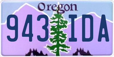 OR license plate 943IDA