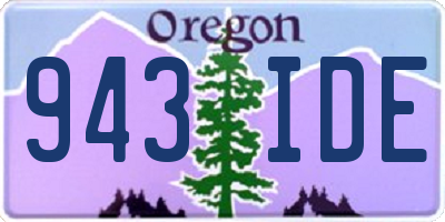 OR license plate 943IDE