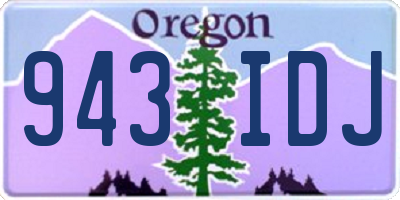 OR license plate 943IDJ