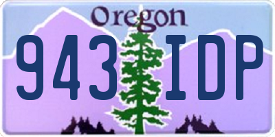 OR license plate 943IDP