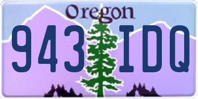 OR license plate 943IDQ