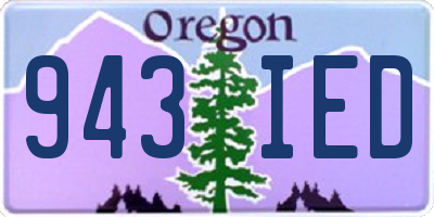 OR license plate 943IED