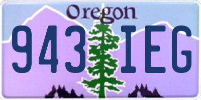 OR license plate 943IEG