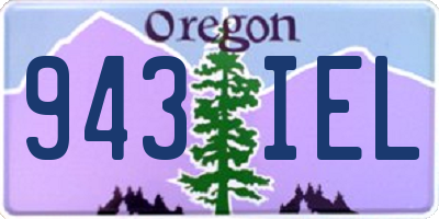 OR license plate 943IEL