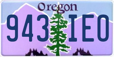 OR license plate 943IEO