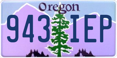 OR license plate 943IEP