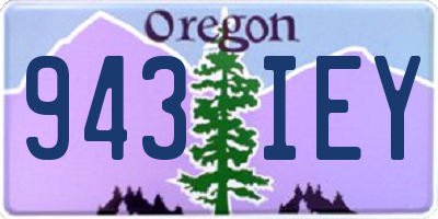 OR license plate 943IEY