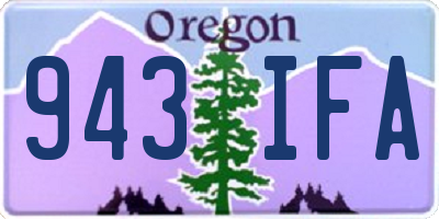OR license plate 943IFA