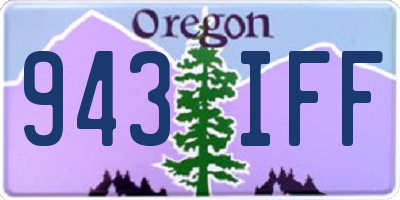 OR license plate 943IFF