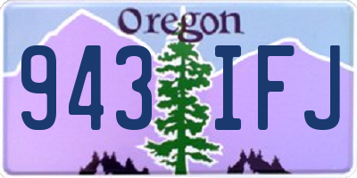 OR license plate 943IFJ