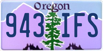 OR license plate 943IFS