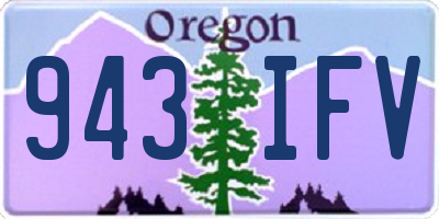 OR license plate 943IFV