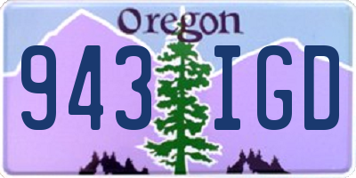 OR license plate 943IGD