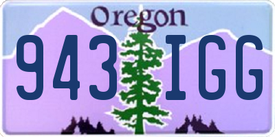 OR license plate 943IGG