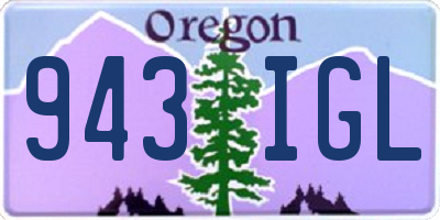 OR license plate 943IGL