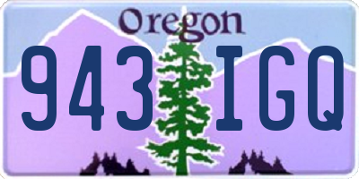 OR license plate 943IGQ