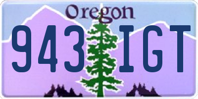 OR license plate 943IGT